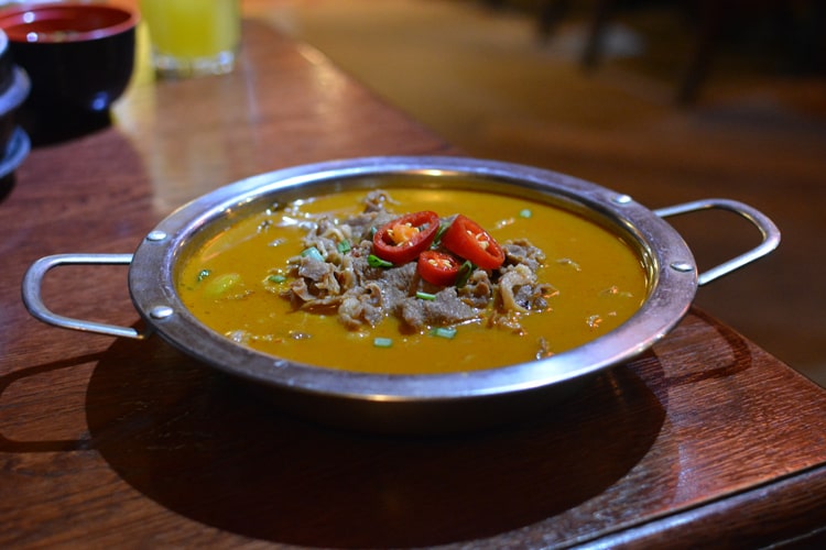 Суп из говядины и чано допаб из Кимчи