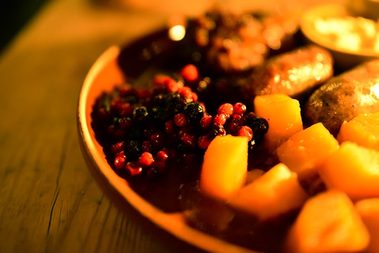 Колбаса из дичи с пюре